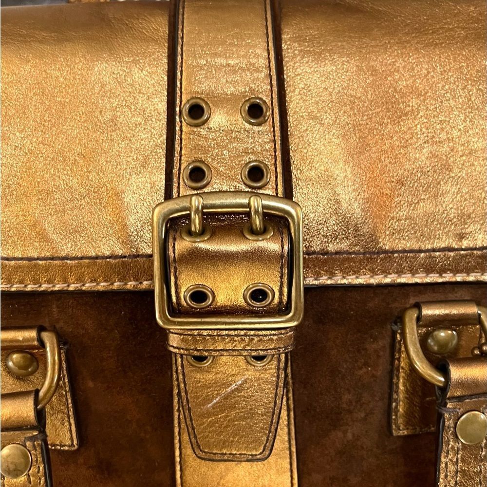 COACH Hampton 1498 Vintage Special Edition Fall ‘04 Bronze Suede Leather Satchel - Picture 15 of 15